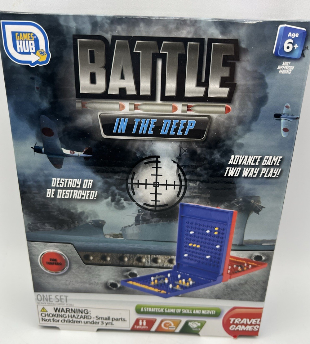 Battle In The Deep Travel Board Game 2 Player Strategy War Game Ages 6+